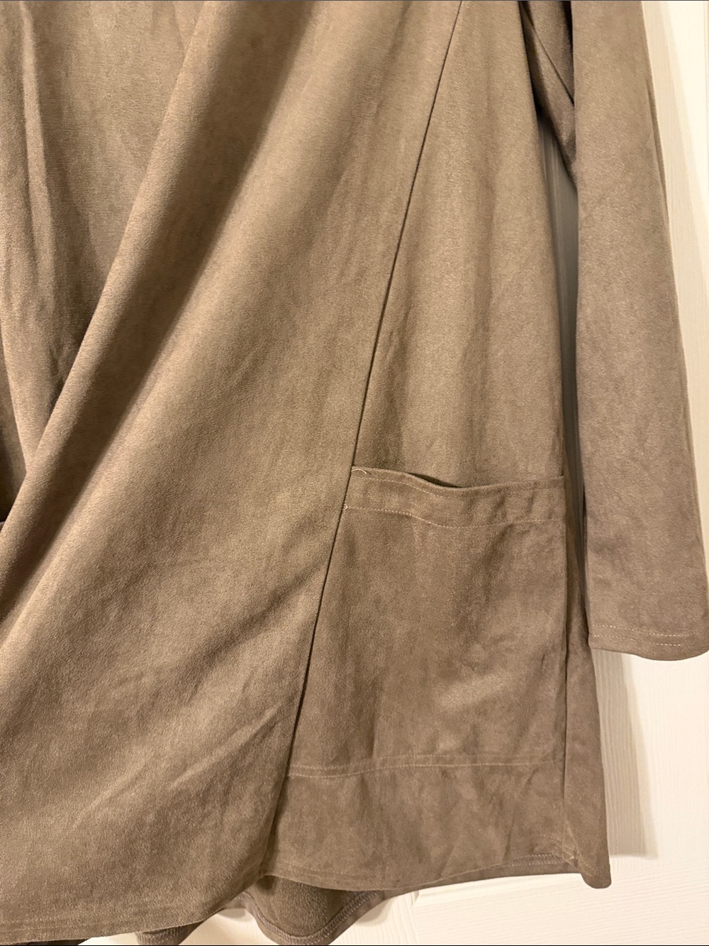 Casual Taupe Long-Sleeve A-Line Dress - Picture 5 of 5